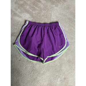Women’s L- Nike Dri-fit Tempo Running Shorts Purple/Green